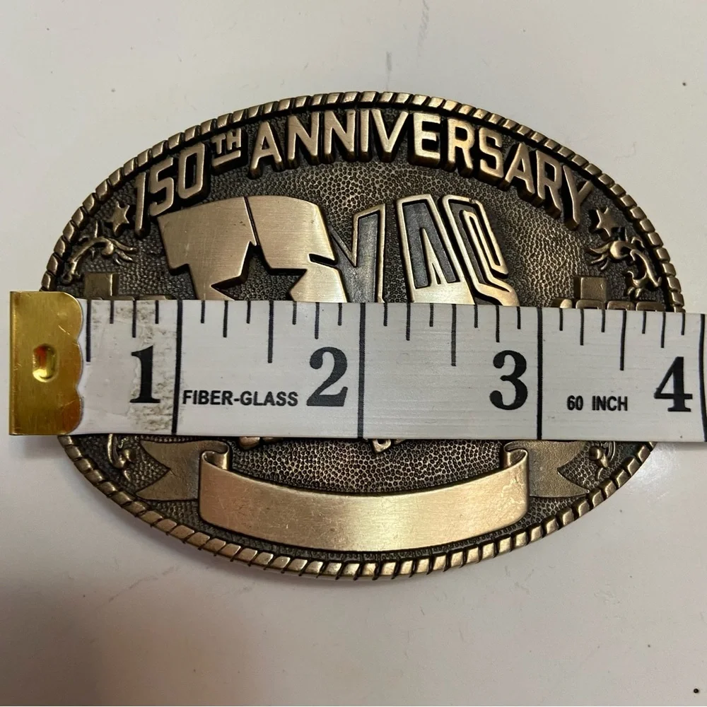 TEXAS Solid Brass Collector Belt Buckle